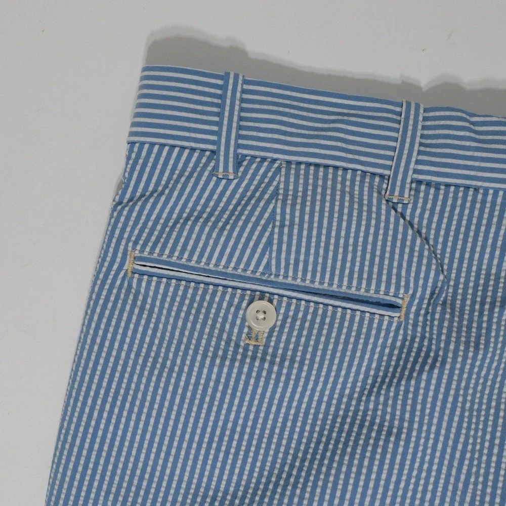 Polo Golf Ralph Lauren Pants Mens 38x32 Blue Striped Golf Tailored Fit